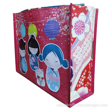 Cute Woven PP Shopping Bag, Customized Sizes are Welcome